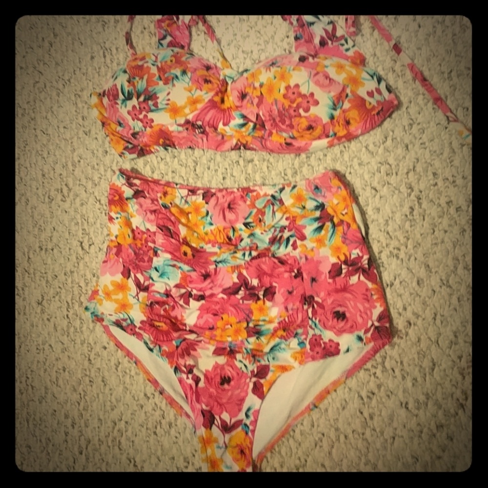 Waisr high vintage style swim suit